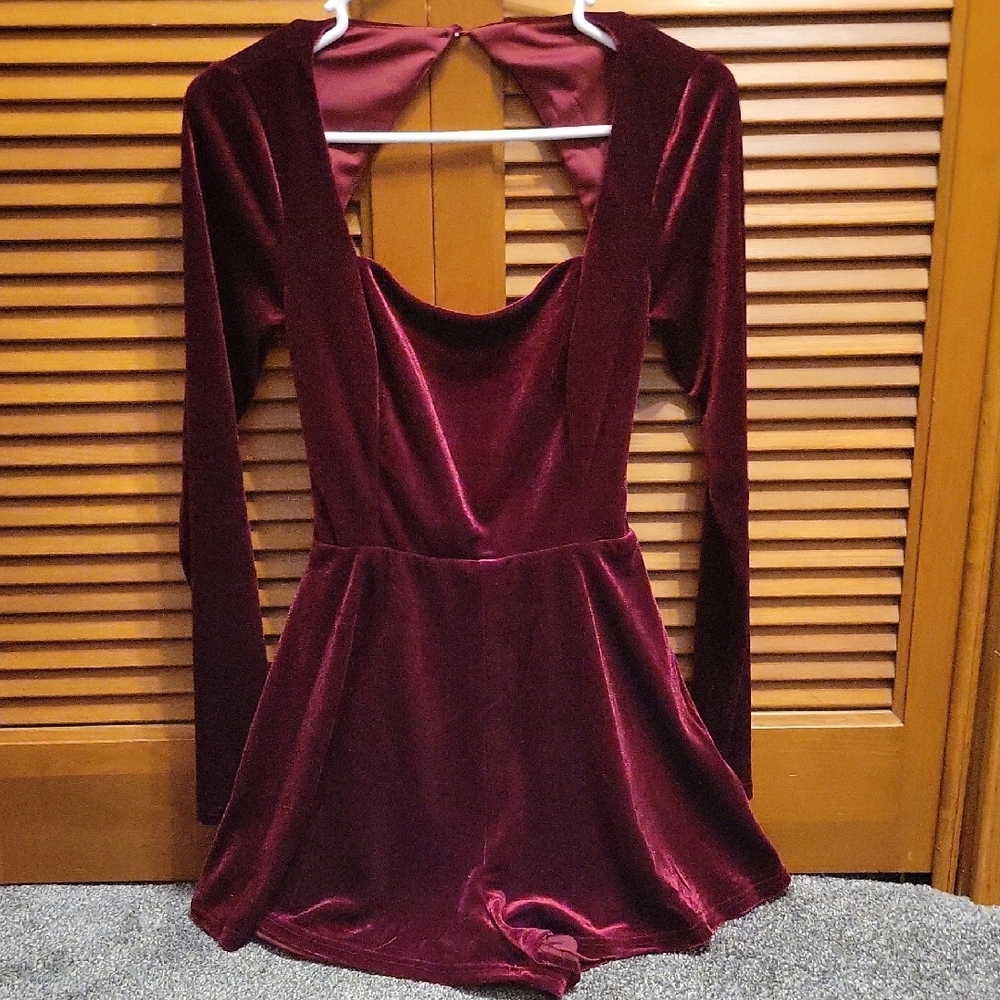 Lulu's Rich Burgundy Velvet Dress - Picture 2 of 5